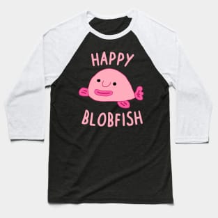 Happy blobfish cute funny sea creature animal Baseball T-Shirt